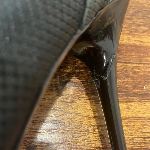 Georgina Goodman Black Strappy Stiletto Heels 36.5 Us 6.5 - Picture 10 of 11